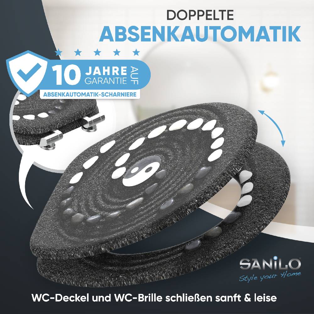 Sanilo WC-Sitz mit Absenkautomatik Yin Yang - Premium Toilettendeckel direkt vom Hersteller Online Shopping