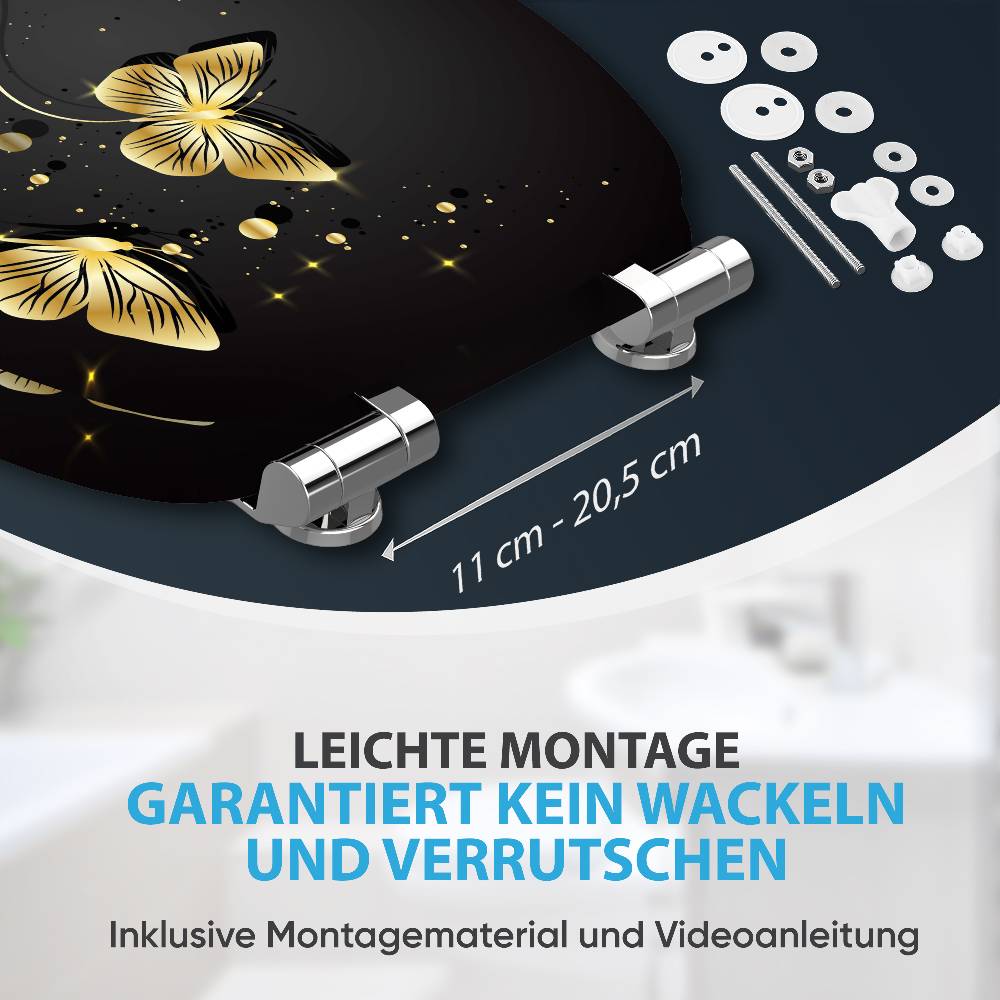 Sanilo WC-Sitz mit Absenkautomatik Silhouette - Premium Toilettendeckel direkt vom Hersteller Weihnachtsangebot
