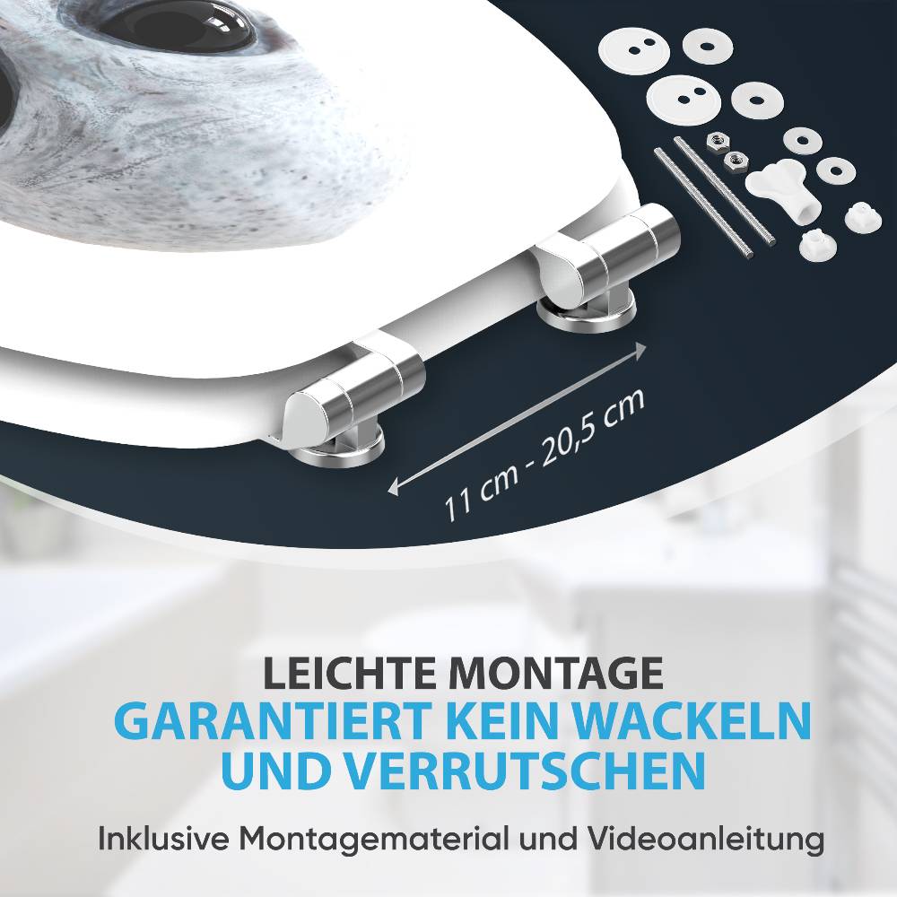 Sanilo WC-Sitz mit Absenkautomatik Alien - Premium Toilettendeckel direkt vom Hersteller Muttertagsangebot