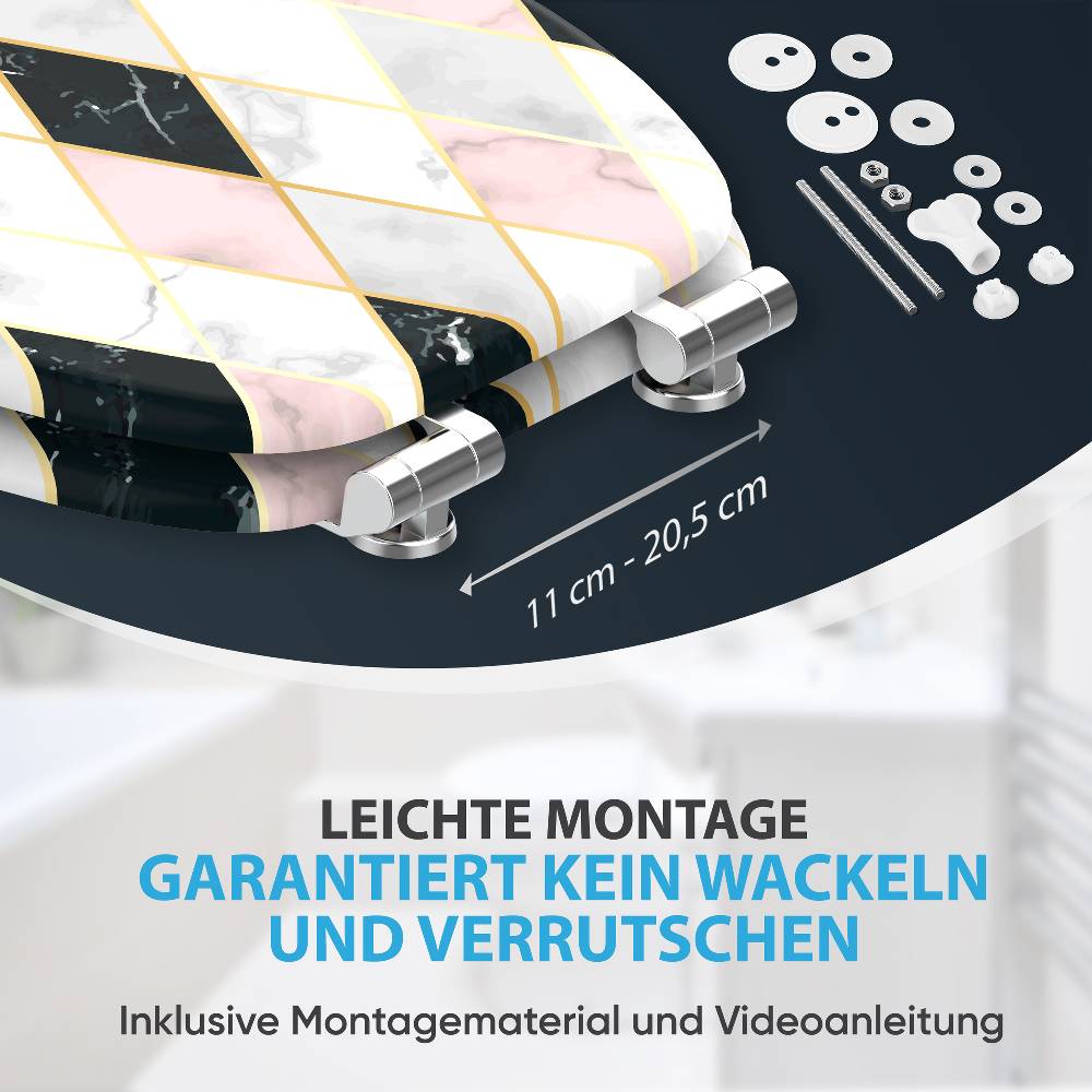 Sanilo WC-Sitz mit Absenkautomatik Diamond - Premium Toilettendeckel direkt vom Hersteller Vatertagsangebot