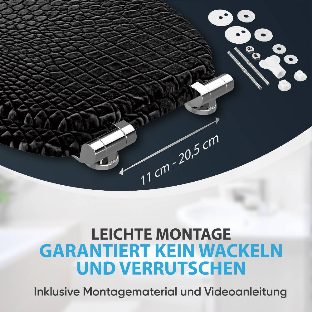 Sanilo WC-Sitz mit Absenkautomatik Leder - Premium Toilettendeckel direkt vom Hersteller Jubiläumsangebot