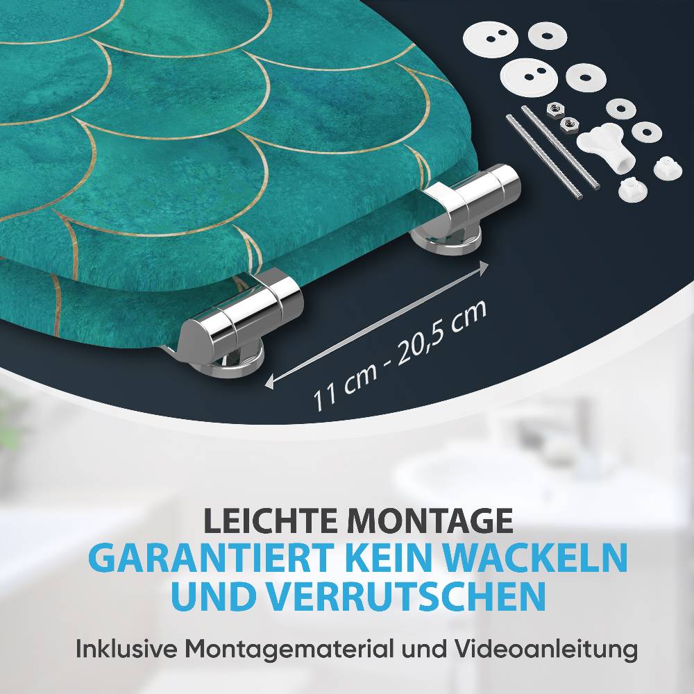 Sanilo WC-Sitz mit Absenkautomatik Aquarell - Premium Toilettendeckel direkt vom Hersteller Lagerräumung
