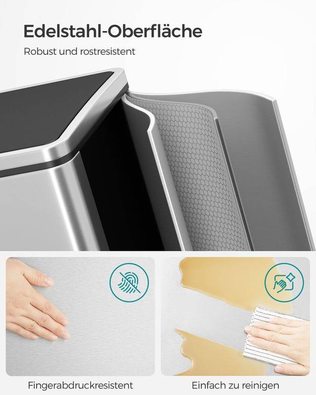 Songmics SONGMICS Mülleimer mit 2 getrennten Fächern Riesige Rabatte
