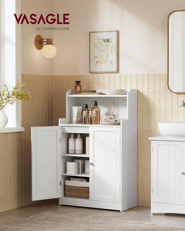 Songmics VASAGLE Badezimmerschrank mit 2 Türen und Eingeböden im Angebot