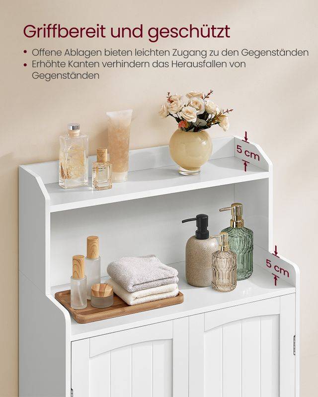 Songmics VASAGLE Badezimmerschrank mit 2 Türen und Eingeböden Günstig kaufen