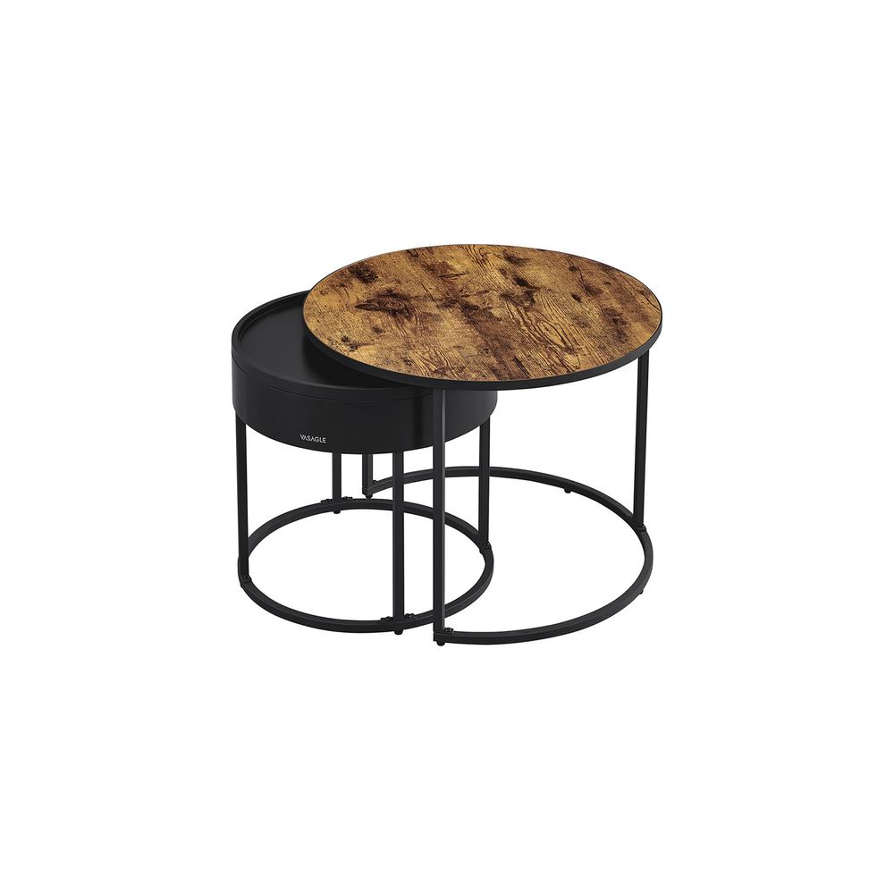Songmics VASAGLE Couchtisch rund 2er Set Black Friday