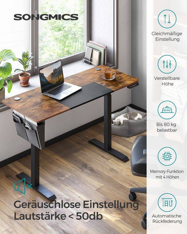Songmics SONGMICS Höhenverstellbarer Schreibtisch mit Memory-Funktion Super Sparpreis