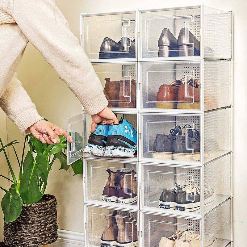 Songmics SONGMICS 18er-Set faltbare Schuhboxen zollfrei