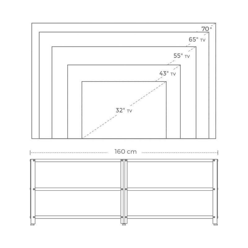 Songmics VASAGLE TV-Schrank für Fernseher bis 70 Zoll Nur für heute