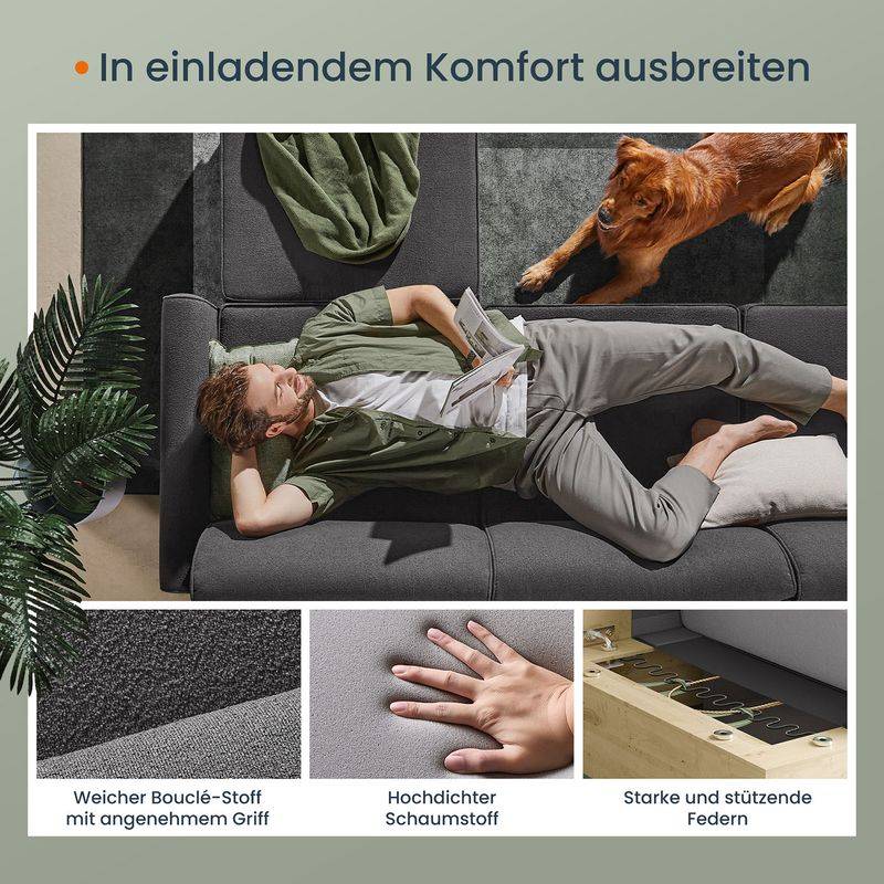 Songmics SONGMICSHOME COMBIE Kollektion - 2 Teile Modulares Sofa Vierteljährliche Förderung