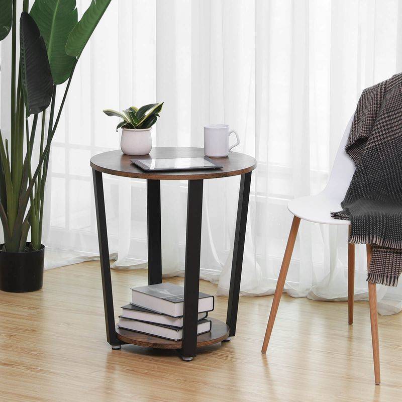 Songmics VASAGLE Industrie-Design Beistelltisch rund Fabrikpreis