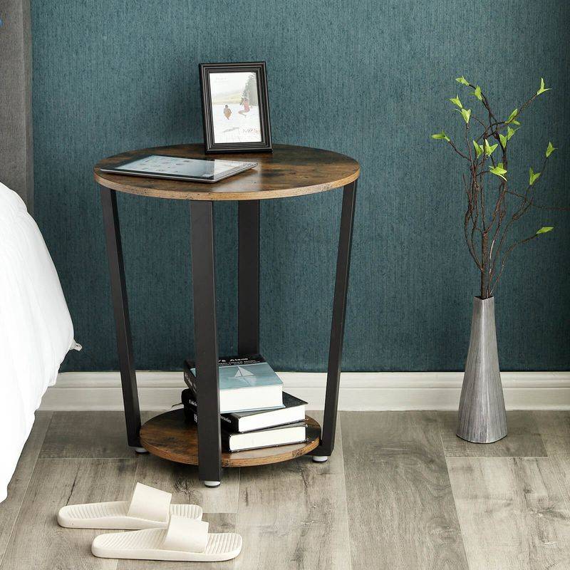 Songmics VASAGLE Industrie-Design Beistelltisch rund Fabrikpreis