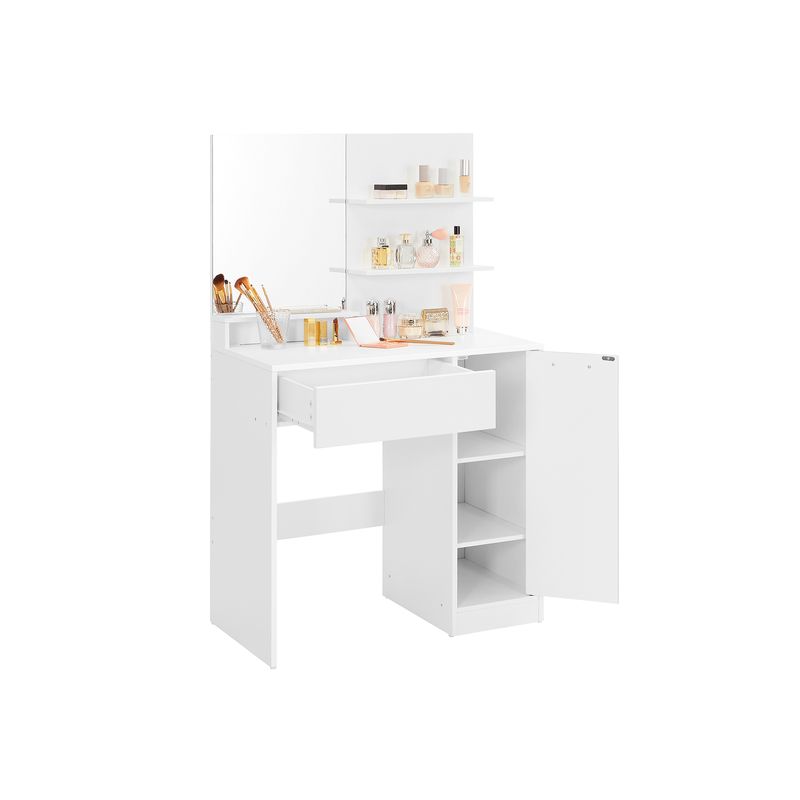 Songmics VASAGLE Schminktisch mit Ablagen und Schublade Weiß Begrenztes Angebot