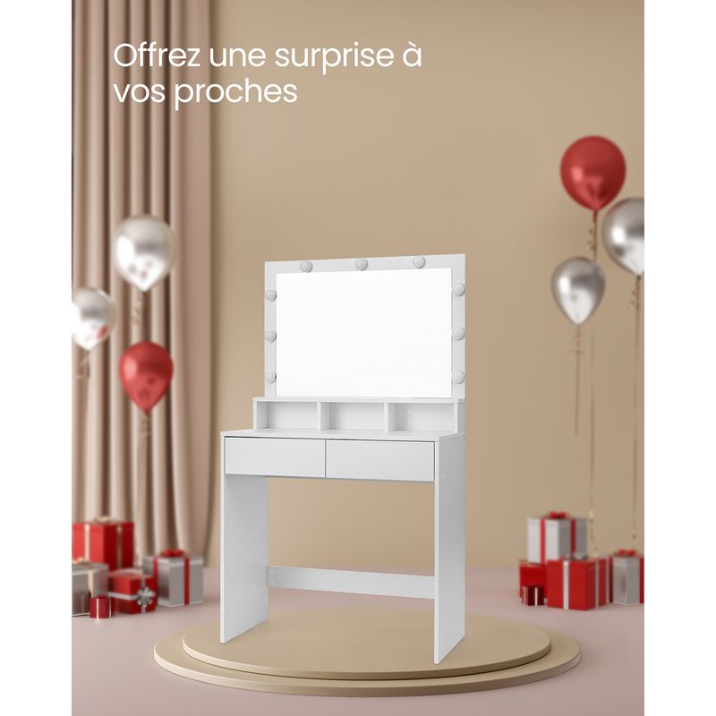Songmics VASAGLE Schminktisch mit Spiegel und Glühbirnen Online Shopping