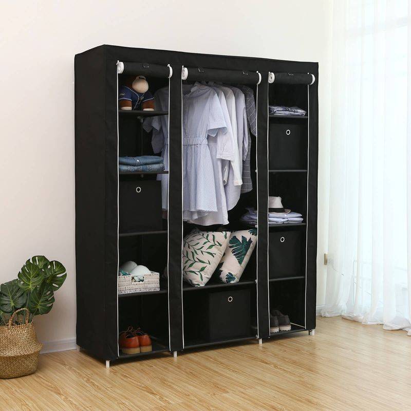 Songmics SONGMICS Kleiderschrank 12 Ablagen mit Metallrahmen und Überzug aus Vliesstoff Vatertagsangebot