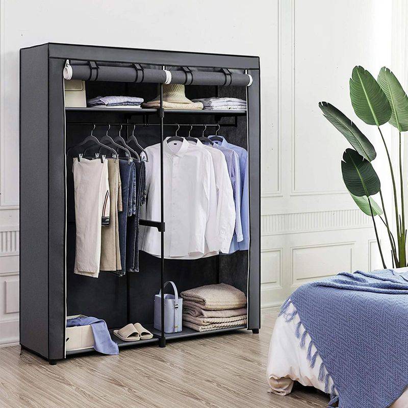 Songmics SONGMICS Kleiderschrank mit 2 Kleiderstangen faltbar Jubiläumsangebot