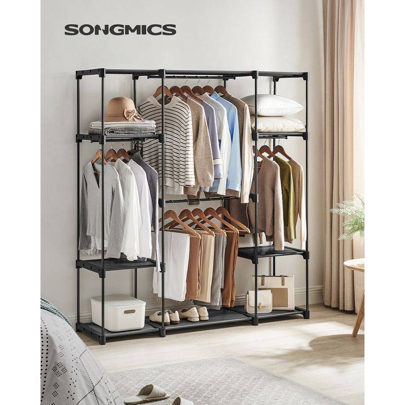 Songmics SONGMICS Offener Kleiderschrank mit 4 Hängefächern Lagerräumung