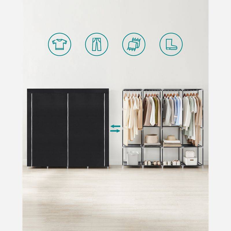 Songmics SONGMICS Stoffschrank mit 4 Hängefächern und 4 Seitentaschen Top Angebot