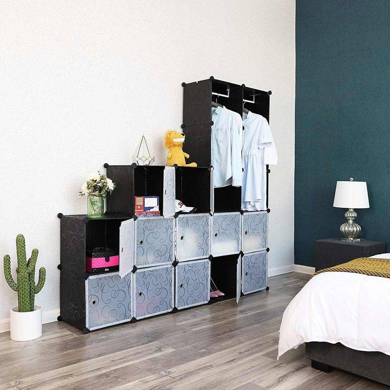 Songmics SONGMICS Steckregal für Kleidung Schwarz Exklusive Angebote