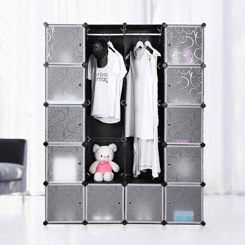 Songmics SONGMICS Steckregal für Kleidung Schwarz Exklusive Angebote