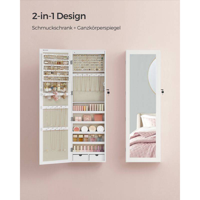 Songmics SONGMICS Abschließbarer Schmuckschrank zur Wandmontage Kauf eins, bekomm eins gratis