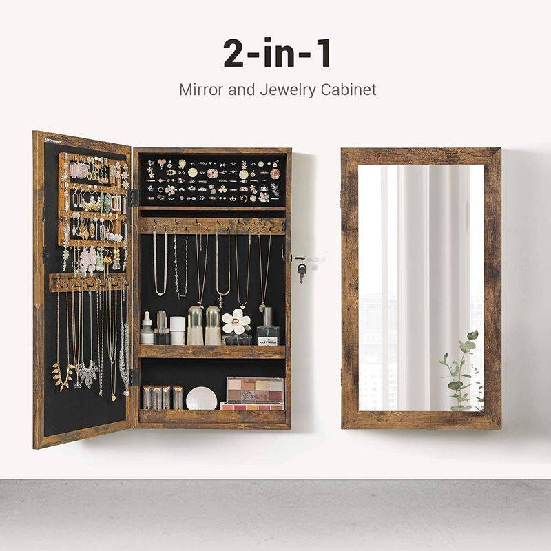 Songmics SONGMICS Hängender Schmuckschrank Vintagebraun Tägliche Deals