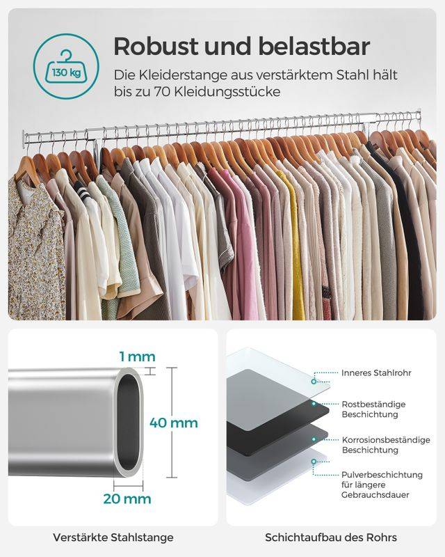 Songmics SONGMICS Schwerlast-Kleiderständer 130 kg Wochenangebot