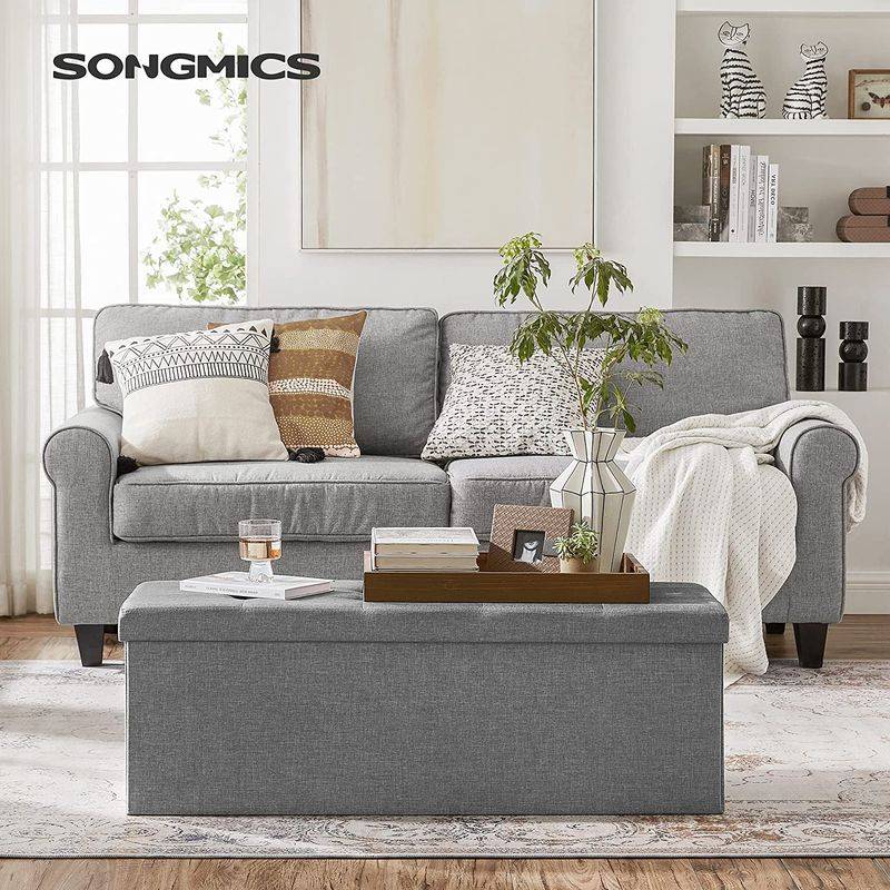 Songmics SONGMICS Sitzbank aus Leinenimitat mit stauraum Nur für heute