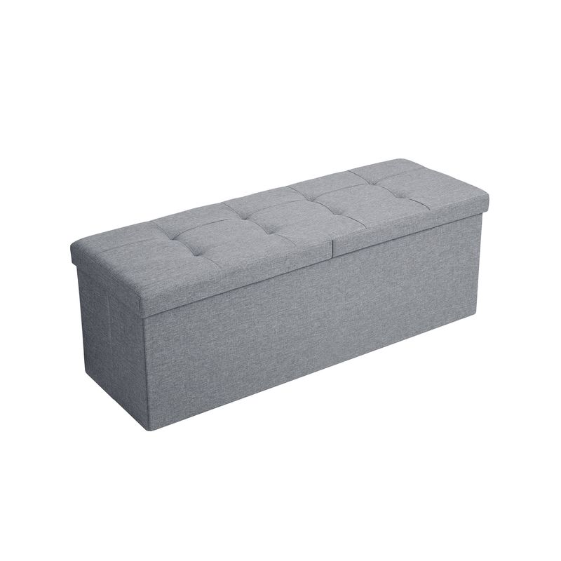 Songmics SONGMICS Sitzbank mit Klappdeckel 110 cm Hellgrau Clearance-Verkauf