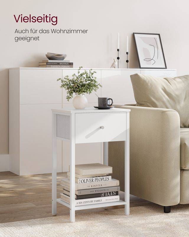 Songmics VASAGLE Beistelltisch mit Stoff-Schublade Kostenloser Versand international