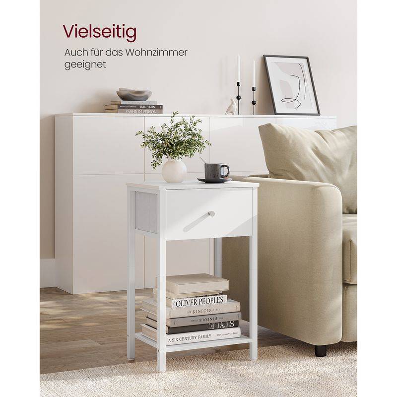 Songmics VASAGLE Beistelltisch mit Stoff-Schublade Kostenloser Versand international