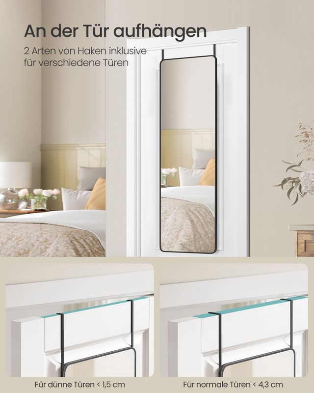 Songmics SONGMICS Ganzkörperspiegel 120 x 40 cm rechteckig Auslauf