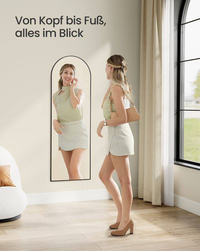 Songmics SONGMICS Ganzkörperspiegel 120 x 40 cm gewölbt Verkauf