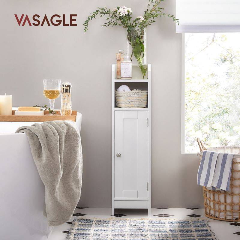 Songmics VASAGLE Toilettenschrank schmal mit verstellbaren Ablagen Hotsell