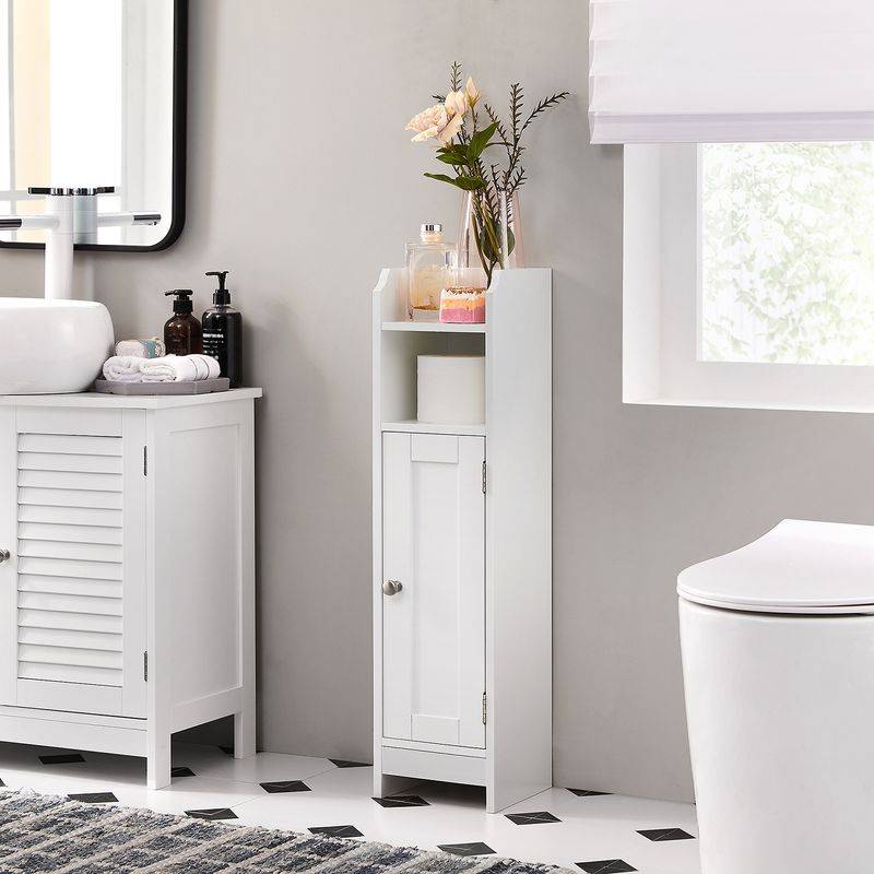 Songmics VASAGLE Toilettenschrank schmal mit verstellbaren Ablagen Hotsell