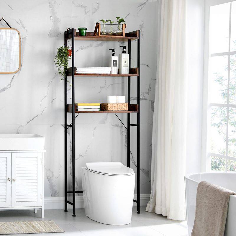 Songmics VASAGLE Toilettenregal mit 3 offenen Ablagen im Angebot