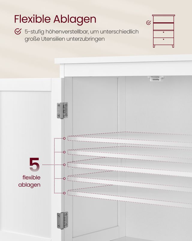Songmics VASAGLE Badezimmerschrank 30 x 60 x 110 cm mit 2 Türen und 2 Schubladen Großer Ausverkauf