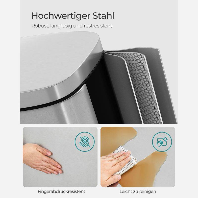 Songmics SONGMICS Mülleimer mit Softclose-Funktion Valentinstagsangebot