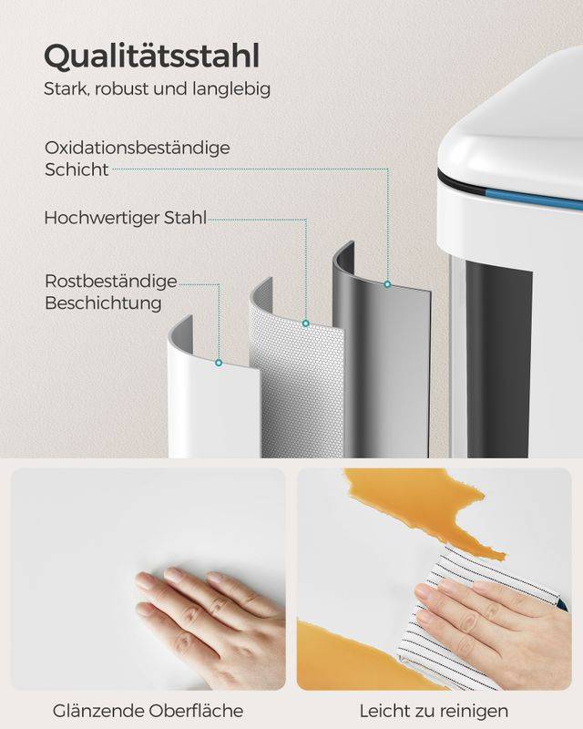 Songmics SONGMICS 40 L Mülleimer mit 2 Fächern Heißer Verkauf