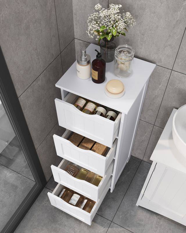 Songmics VASAGLE Badezimmerschrank mit 4 Schubladen Blitzangebot