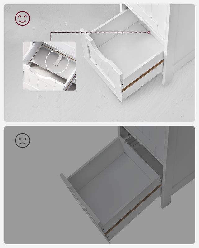 Songmics VASAGLE Badezimmerschrank mit 4 Schubladen Blitzangebot