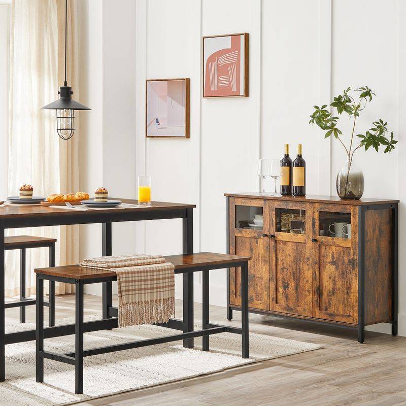 Songmics VASAGLE Sideboard vintagebraun-schwarz Kauf eins, bekomm eins gratis