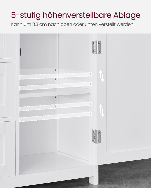 Songmics VASAGLE Badezimmerschrank 30 x 60 x 80 cm mit 3 Schubladen Sonderangebote