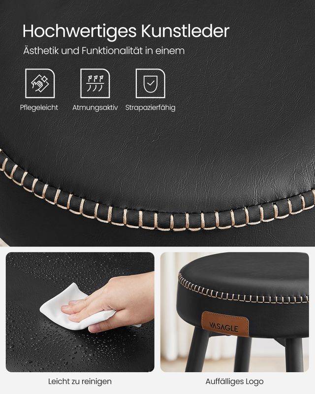 Songmics VASAGLE EKHO Kollektion - Barhocker mit PU-Oberfläche Super Sparpreis