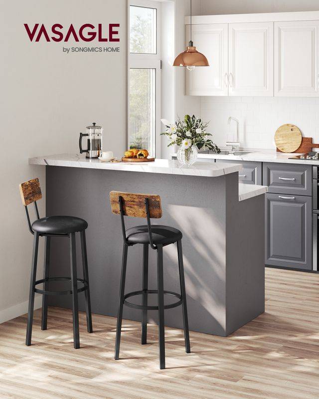 Songmics VASAGLE Barhocker mit PU-Bezug einfacher Aufbau Wochenangebot