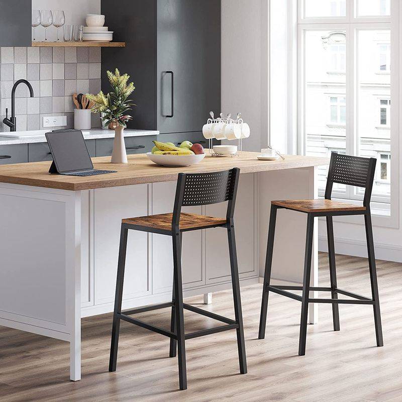 Songmics VASAGLE Industrie-Design Barhocker 2er Set 2025