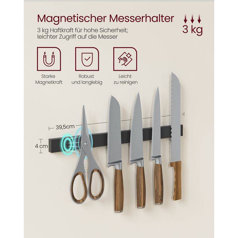 Songmics VASAGLE Küchenregal mit Magnetleiste für Messer Hotsell