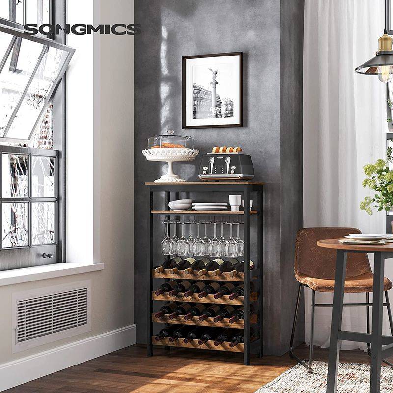 Songmics SONGMICS Freistehendes Weinregal für 24 Weinflaschen im Angebot