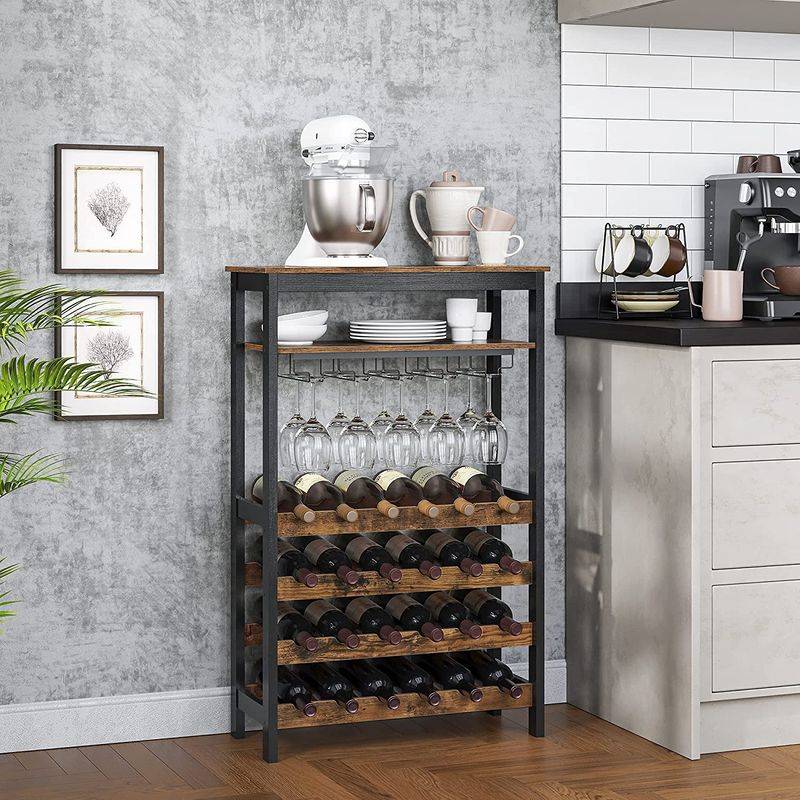 Songmics SONGMICS Freistehendes Weinregal für 24 Weinflaschen im Angebot