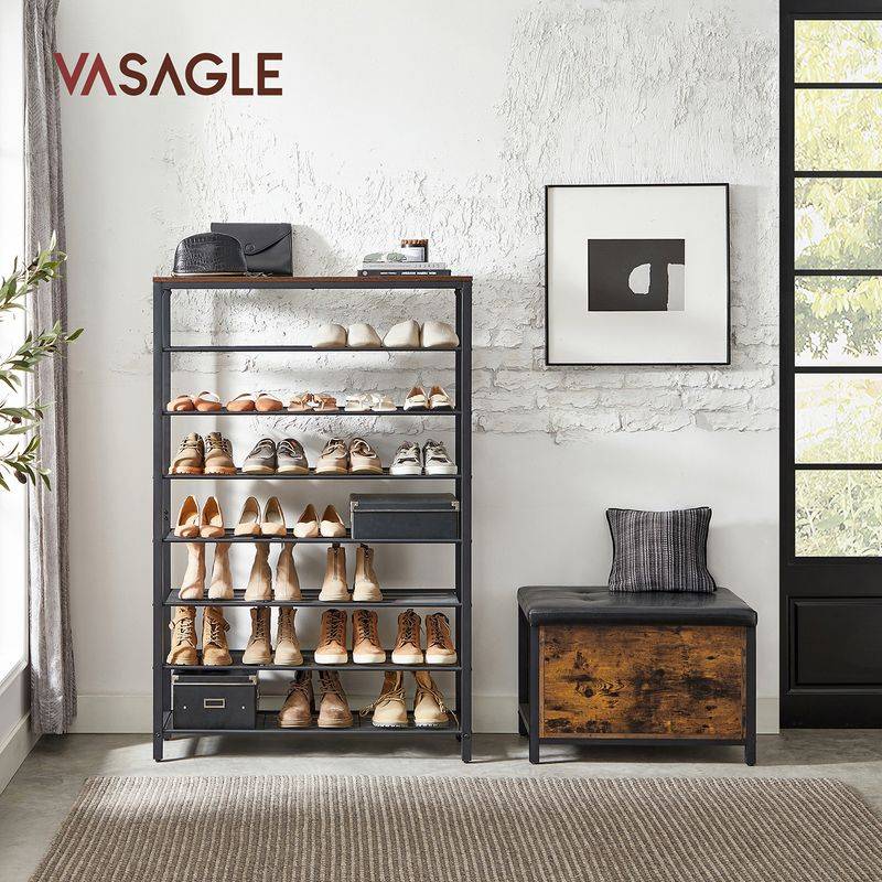 Songmics VASAGLE Schuhregal mit 7 Gitterablagen Tiefpreis